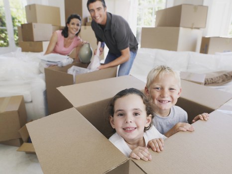 Office relocation planning in St Margarets with desks and packed boxes