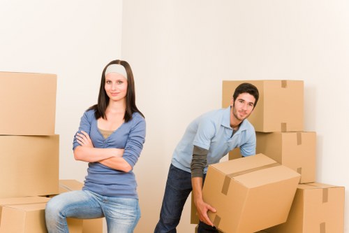 Van loading for a house or office move in St Margarets