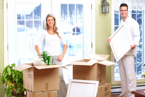 Packed boxes and moving van transport for a St Margarets relocation