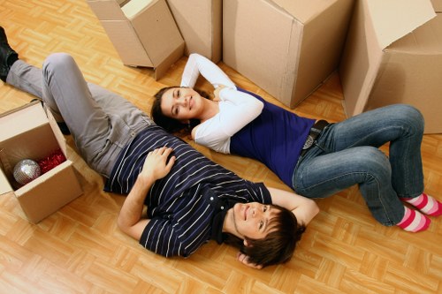 Professional office packing and moving materials for a local business relocation